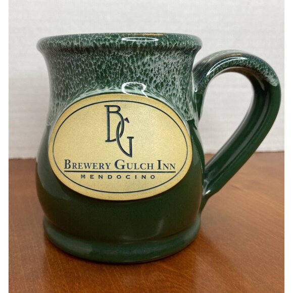 Deneen Pottery Mug Brewery Gulch California drip glaze Green - Picture 1 of 6